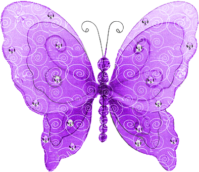 Rainbow Butterfly Clipart Summer - Pretty Purple Glitter Butterfly Mousepad - Free Transparent PNG Clipart Images Download. - Summer Transparent PNG Free Download