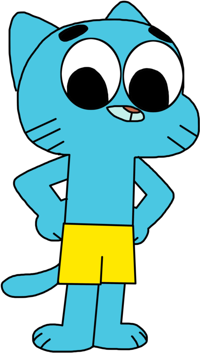 Gumball Watterson In Summer By Marcospower1996 - Gumball In His Swimmers - Free Transparent PNG Clipart Images Download. - Summer Transparent PNG Free Download