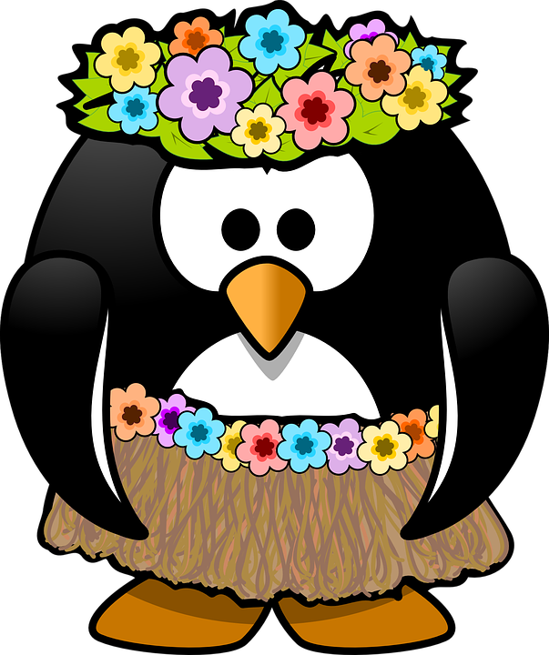 Penguin, Hula, Tux, Animal, Bast, Beach, Bird, Dance - Summer Penguin Clip Art - Free Transparent PNG Clipart Images Download. - Summer Transparent PNG Free Download