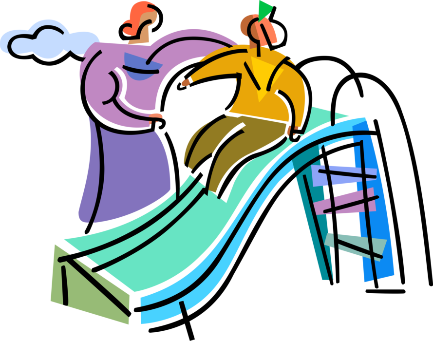 Vector Illustration Of Mother And Child Play On Playground - Vector Illustration Of Mother And Child Play On Playground - Free Transparent PNG Clipart Images Download. - Summer Transparent PNG Free Download