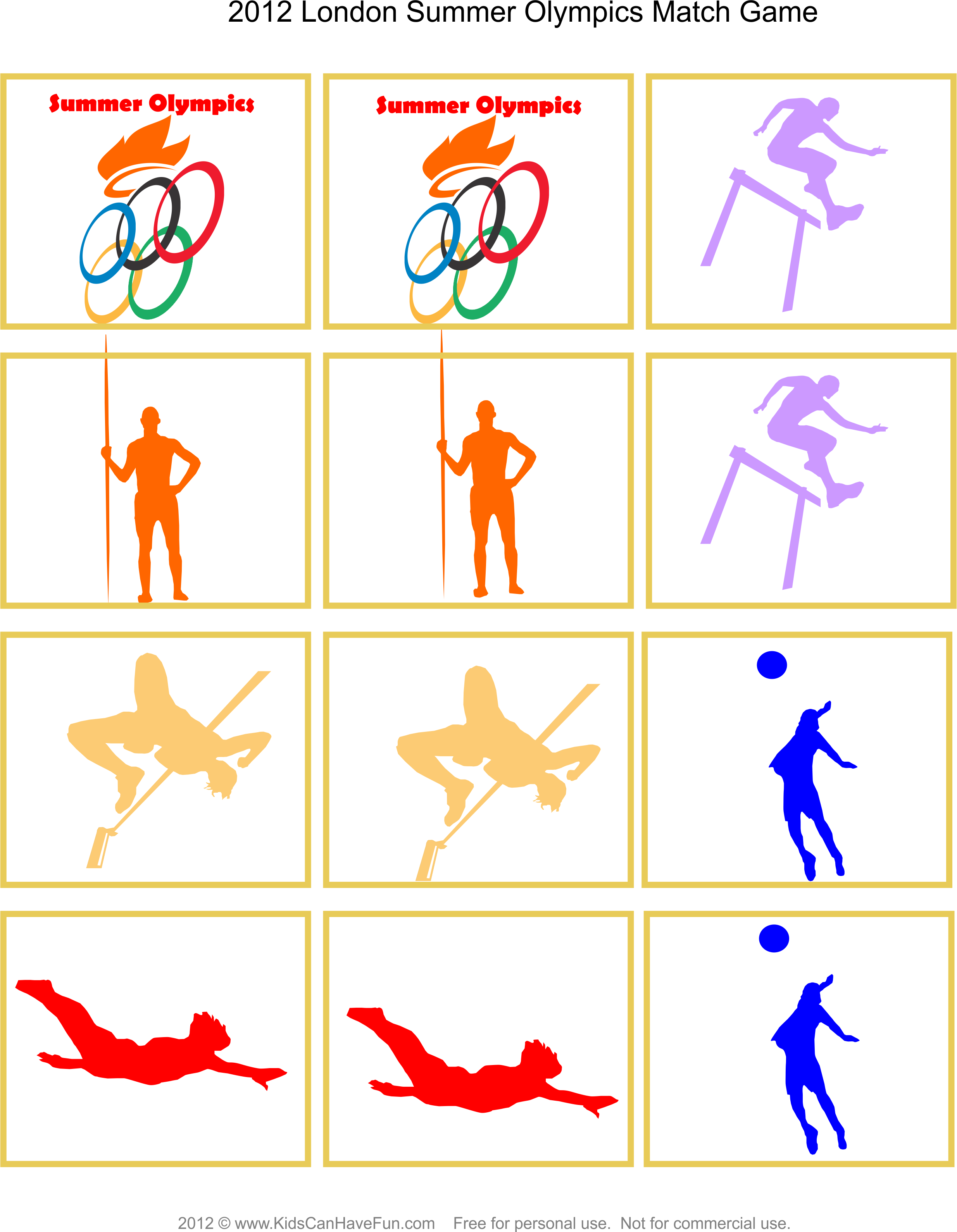 2012 Summer Olympics Match Game - Salto Alto Amarelo Alaranjado Camiseta - Free Transparent PNG Clipart Images Download. - Summer Transparent PNG Free Download