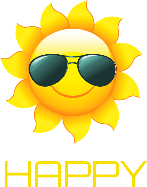 Happy' Poster Summer 2016, Summer Fun, Beach Clipart, - Sol En Dibujo Animado - Free Transparent PNG Clipart Images Download. - Summer Transparent PNG Free Download