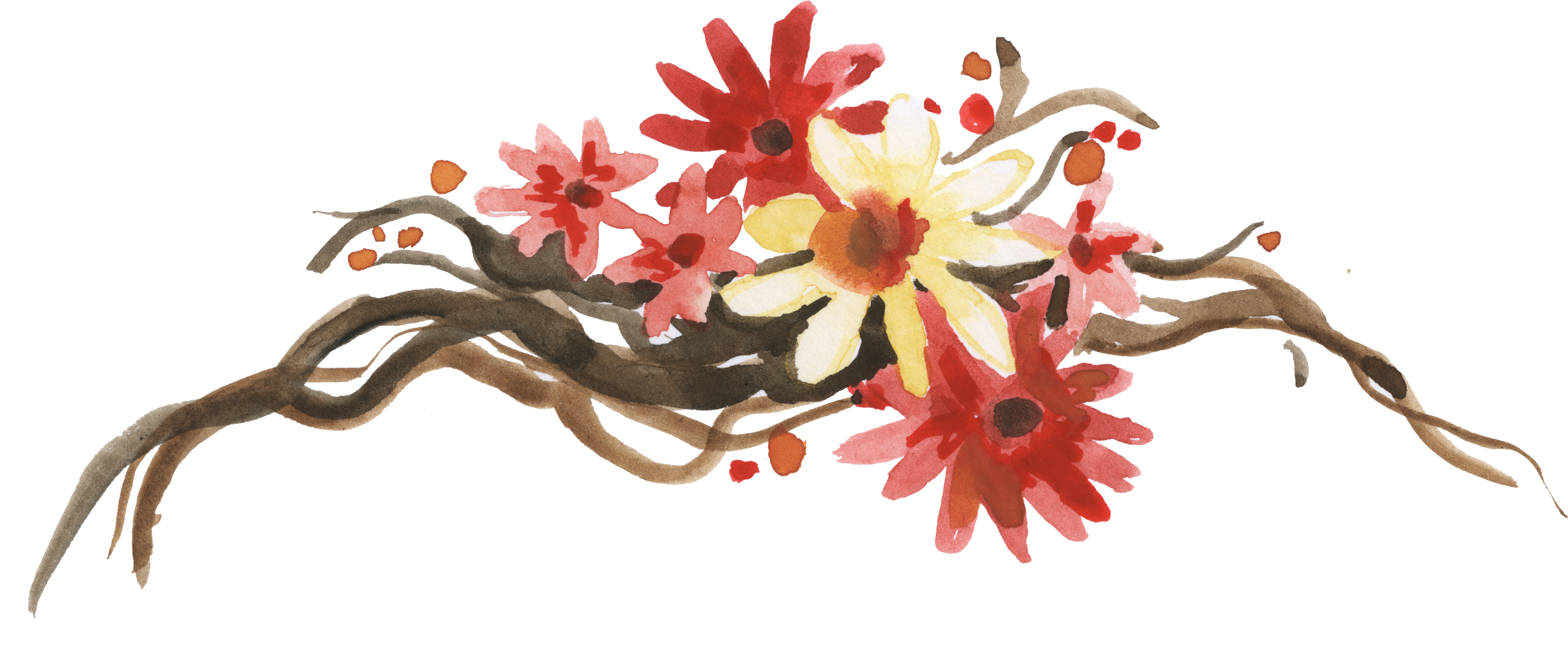 Arts Watercolour Flowers Autumn Watercolor Painting - All At Once Summer Collapsed Into Fall Quote Transparent PNG - 5776x2661 - Free Download on - Summer Transparent PNG Free Download