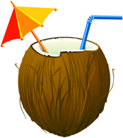 Free Png Download Transparent Summer Coconut Cocktail - Transparent Background Coconut Clipart - Free Transparent PNG Clipart Images Download. - Summer Transparent PNG Free Download