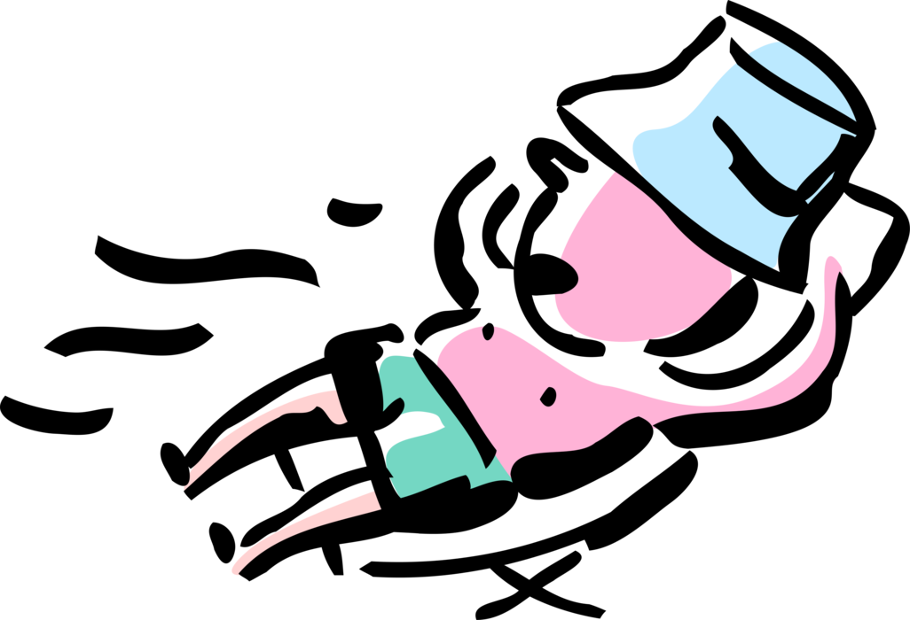 Vector Illustration Of Catching Some Rays Sun Tanning - Vector Illustration Of Catching Some Rays Sun Tanning - Free Transparent PNG Clipart Images Download. - Summer Transparent PNG Free Download