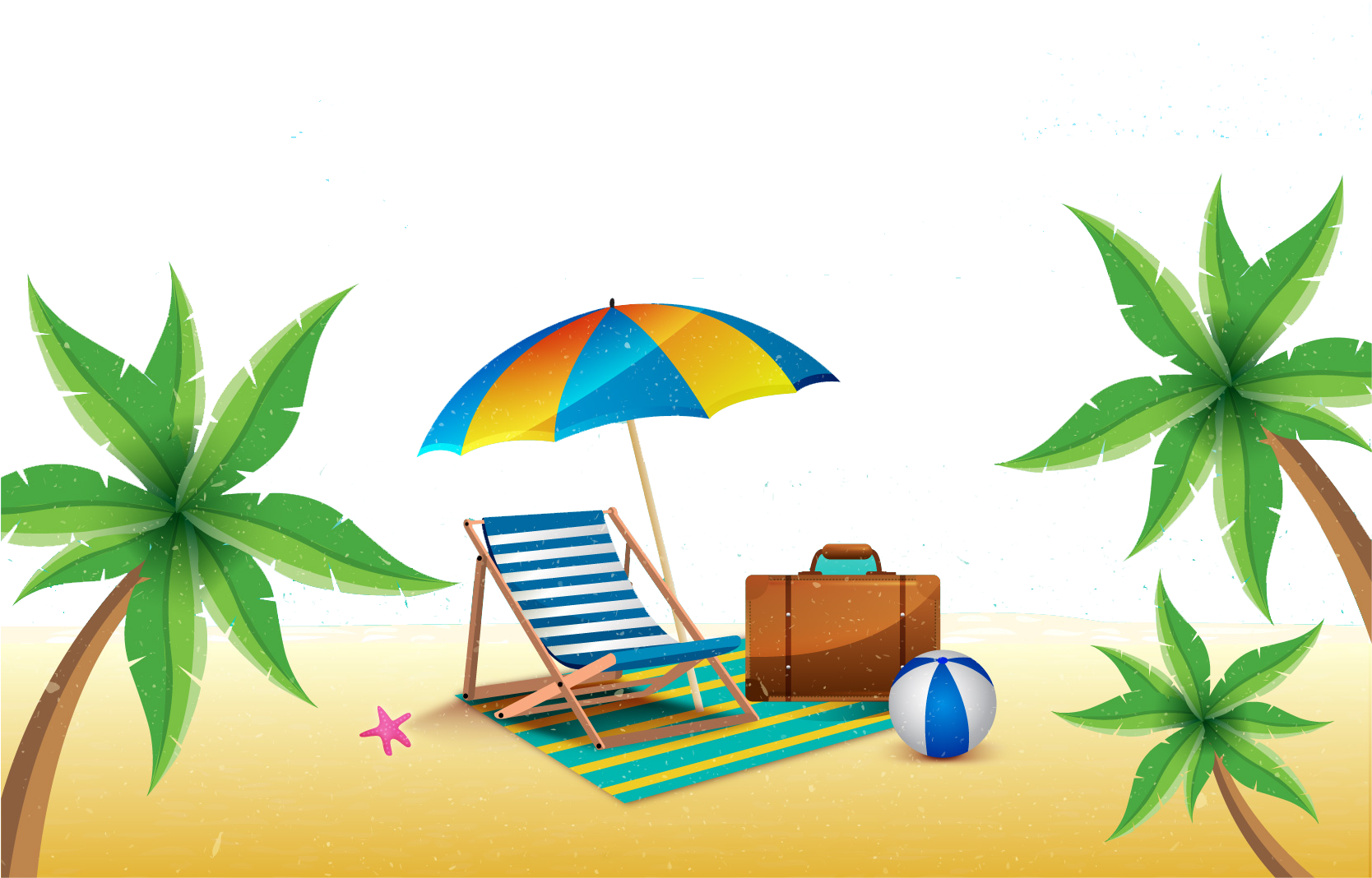 Beach Summer Png Image - Ferias Vetor Png - Free Transparent PNG Clipart Images Download. - Summer Transparent PNG Free Download