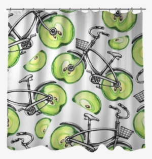 Watercolor Seamless Pattern Bicycles With Apple Wheels - Tandem Bicycle Transparent PNG - 400x400 - Free Download on - Summer Transparent PNG Free Download