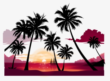 Display Resolution Summer Wallpaper - Sunset Palm Tree Png, Transparent - Summer Transparent PNG Free Download