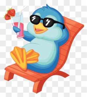 Beat The Summer With Smoothie - Cute Penguins Cartoon - Free Transparent PNG Clipart Images Download. - Summer Transparent PNG Free Download