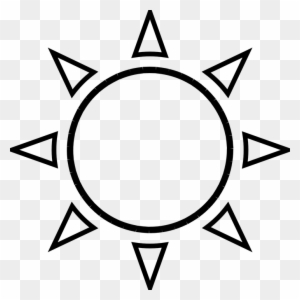 Clear Sky Sun Sunny Weather Summer Heat - Sun Clipart Black And White - Free Transparent PNG Clipart Images Download. - Summer Transparent PNG Free Download