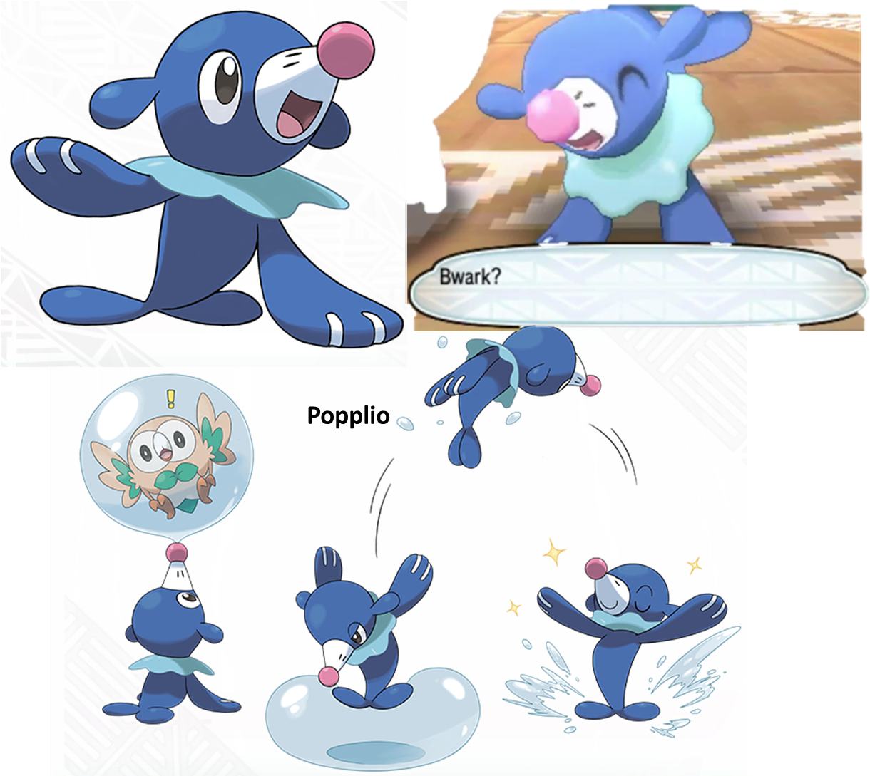 Popplio Sea Lion Pokémon Sun Moon Water Starter - Nintendo 3ds - Pearl Pink - Free Transparent PNG Clipart Images Download. - Sun Transparent PNG Free Download