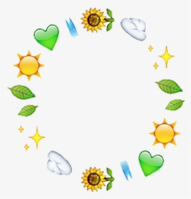 #sunflower #emoji #plant #heart #plant #leaf #cloud - Sunflower Emoji Png Transparent, Png Download - Sun Transparent PNG Free Download
