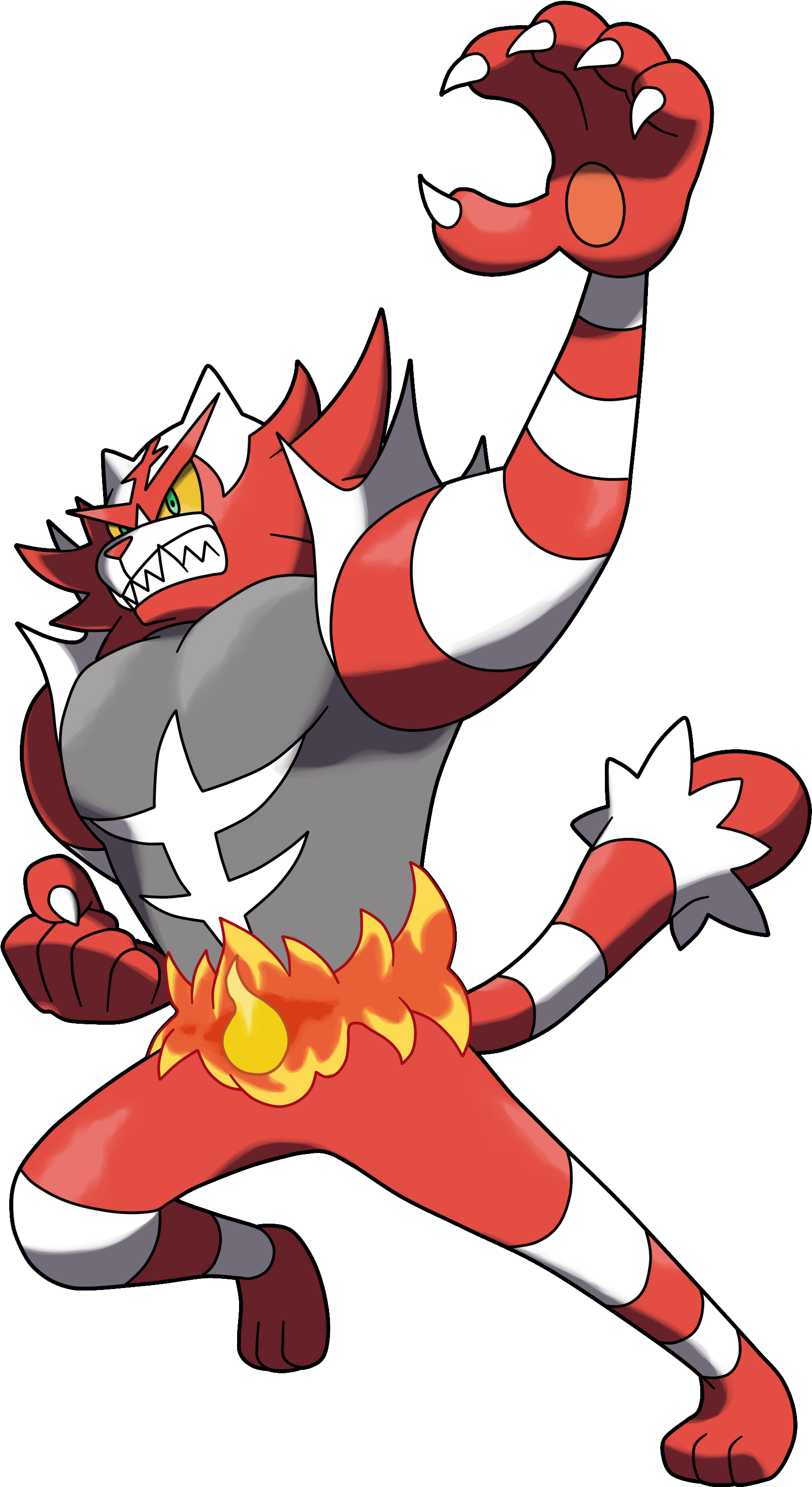 View Shiny Incineroar By Fellerup , - Pokemon Sun And Moon Fire Starter Transparent PNG - 2100x3292 - Free Download on - Sun Transparent PNG Free Download