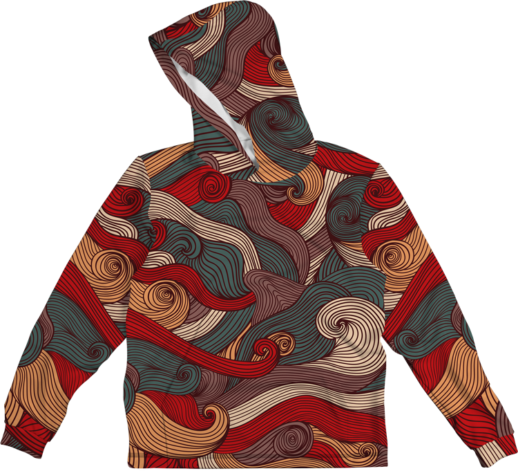 Sea Waves Colorful Lightweight Sun Hoodie - Hoodie Transparent PNG - 750x681 - Free Download on - Sun Transparent PNG Free Download