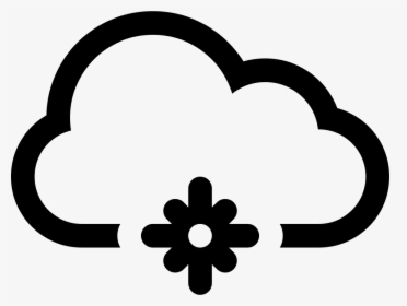 Snowflake In A Cloud Svg Png Icon Free Download - Weather Forecast Snow Symbol, Transparent - Sun Transparent PNG Free Download