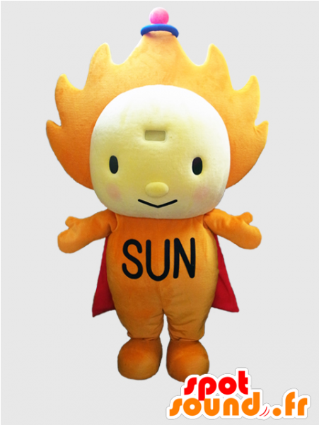 Orange And Yellow Sun Mascot - Nottorin New Spotsound Masot Yuru-chara Green Man With - Free Transparent PNG Clipart Images Download. - Sun Transparent PNG Free Download