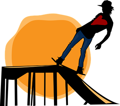 Skater Skateboard Sunset Sun Ramp Silhouet - Funky Beat - Solo Piano - Piano Solo Sheet Music - Free Transparent PNG Clipart Images Download. - Sun Transparent PNG Free Download