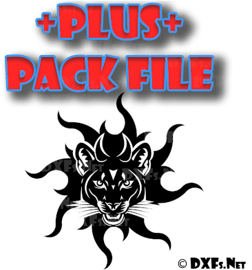 Dxf318-p Cougar Panther Cat Kitty Wild Animal Sun Design - Autocad Dxf - Free Transparent PNG Clipart Images Download. - Sun Transparent PNG Free Download