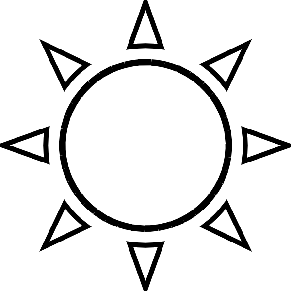 Sun Rising Clip Art Black And White - Sun Black And White - Free Transparent PNG Clipart Images Download. - Sun Transparent PNG Free Download