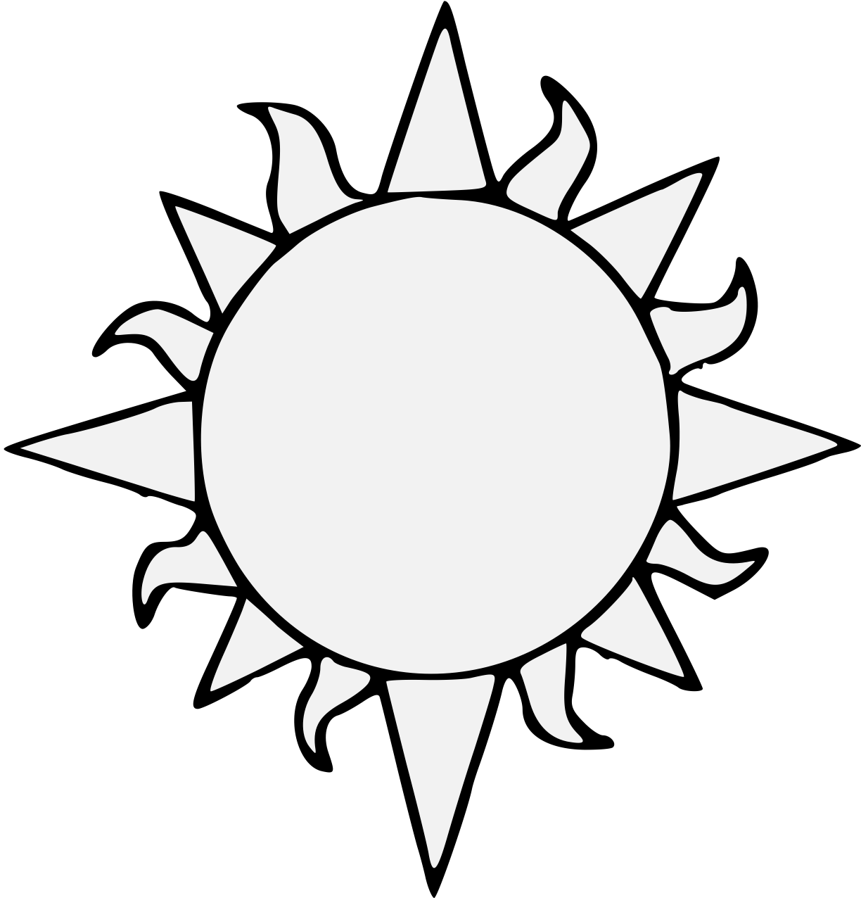 Clipart Happy Sun - Outline Sun Clipart Black And White - Free Transparent PNG Clipart Images Download. - Sun Transparent PNG Free Download