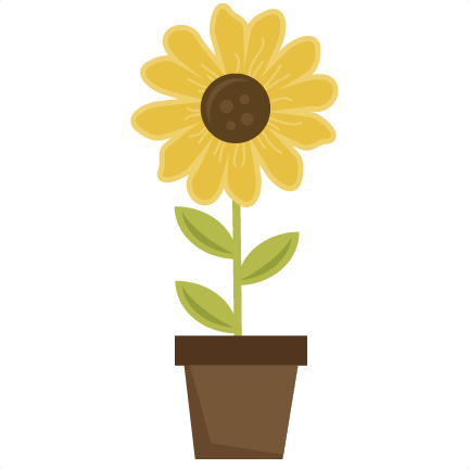 Sunflower In Pot Svg Sbook Le File Sun - Sunflower - Free Transparent PNG Clipart Images Download. - Sun Transparent PNG Free Download