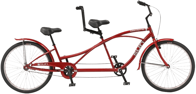 Single Speed Tandem Bike Rental By Wheel Fun Rentals - Sun Biscayne Tandem Bike - Free Transparent PNG Clipart Images Download. - Sun Transparent PNG Free Download