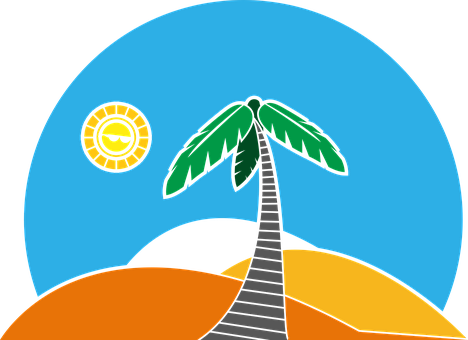 Palm, Palm Tree, Beach, Desert, Sun - Sol Palmeras Playa Png - Free Transparent PNG Clipart Images Download. - Sun Transparent PNG Free Download