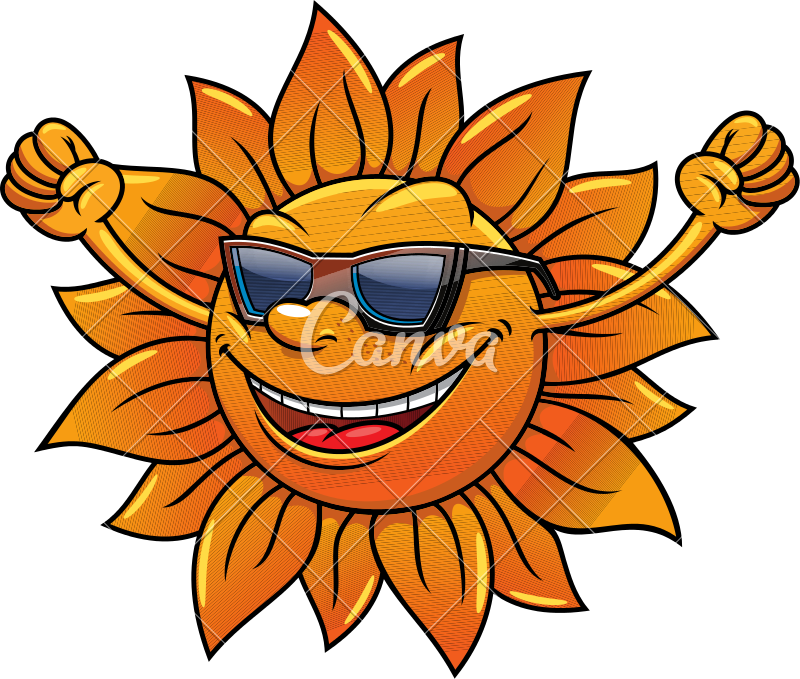 Fun Loving Tropical Sun In Sunglasses - Sole Con Gli Occhiali - Free Transparent PNG Clipart Images Download. - Sun Transparent PNG Free Download
