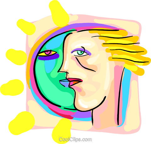 Sun/face Royalty Free Vector Clip Art Illustration - Person - Free Transparent PNG Clipart Images Download. - Sun Transparent PNG Free Download