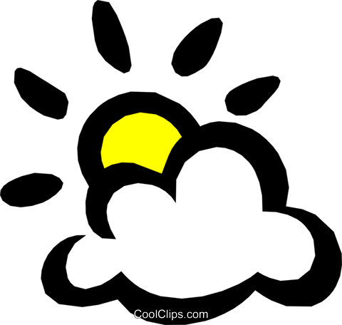 Sun & Clouds Royalty Free Vector Clip Art Illustration - Sonne Und Wolken Clipart - Free Transparent PNG Clipart Images Download. - Sun Transparent PNG Free Download