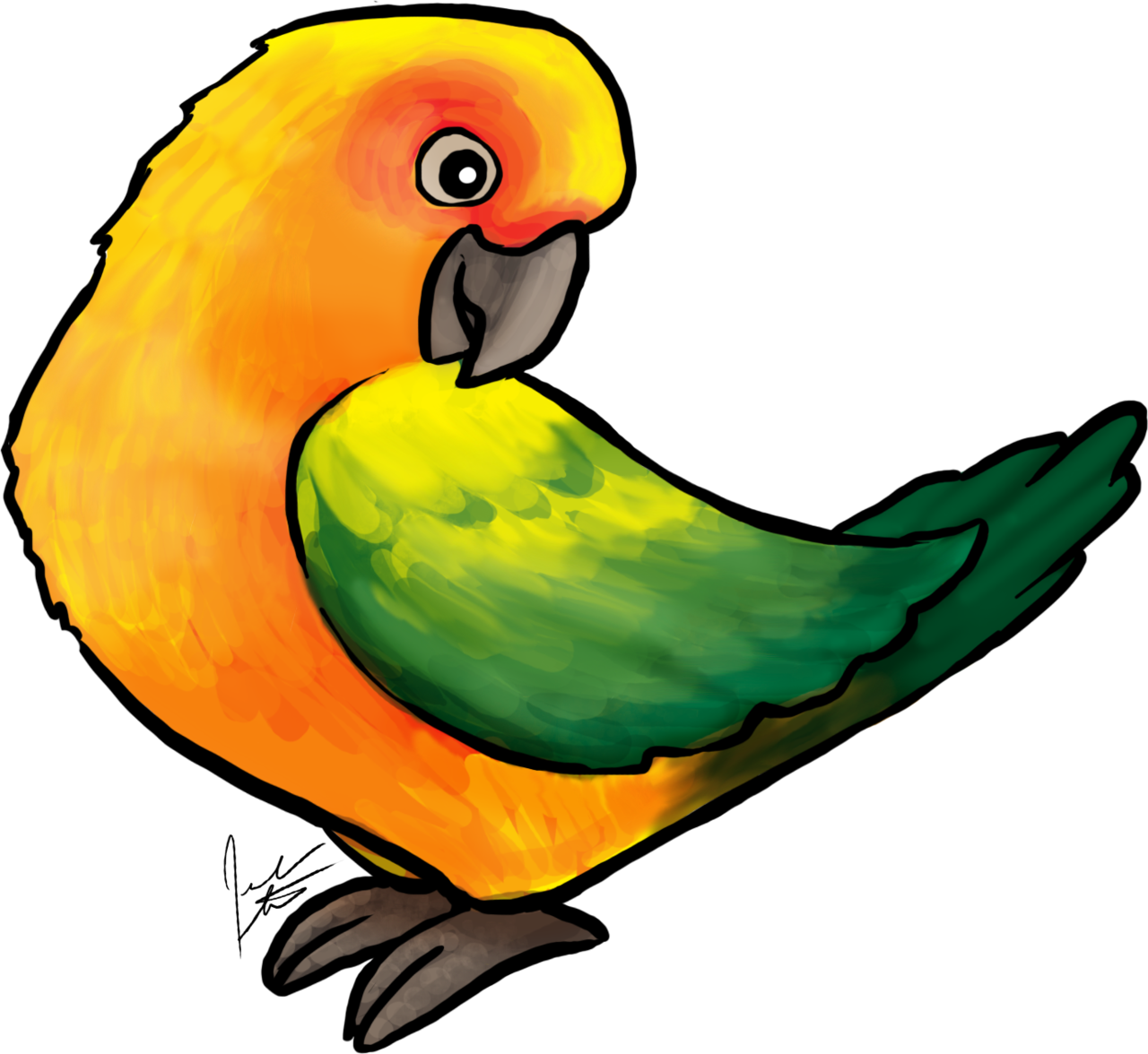 Jen's Dogs Has Posted It's First Bird Art The Sun Conure - Sun Conure - Free Transparent PNG Clipart Images Download. - Sun Transparent PNG Free Download