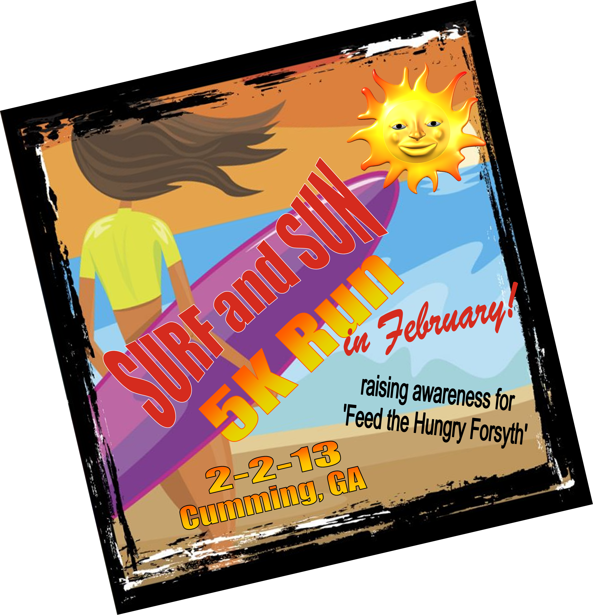 Surf And Sun 5k To Benefit Feed The Hungry Forsyth - Surf And Sun 5k To Benefit Feed The Hungry Forsyth - Free Transparent PNG Clipart Images Download. - Sun Transparent PNG Free Download