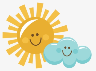 Transparent Happy Clip Art - Cute Sun And Clouds Clipart Png, Png Download - Sun Transparent PNG Free Download