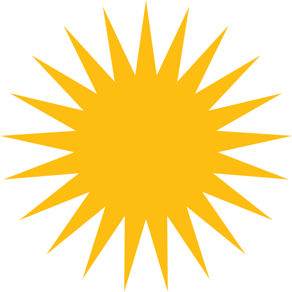 Sun Clipart Images Black And White Colorful Drawing - Kurdistan Sun - Free Transparent PNG Clipart Images Download. - Sun Transparent PNG Free Download