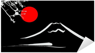 View Mount Fuji Kyoto And Osaka Flowers Red Sun Sticker - Graphic Design - Free Transparent PNG Clipart Images Download. - Sun Transparent PNG Free Download