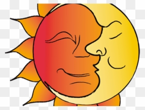 Solstice Cliparts - Half Moon And Half Sun - Free Transparent PNG Clipart Images Download. - Sun Transparent PNG Free Download