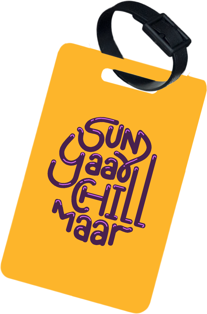 Sun Yaar Chill Maar Luggage Tag - Sun Yaar Chill Maar Luggage Tag - Free Transparent PNG Clipart Images Download. - Sun Transparent PNG Free Download