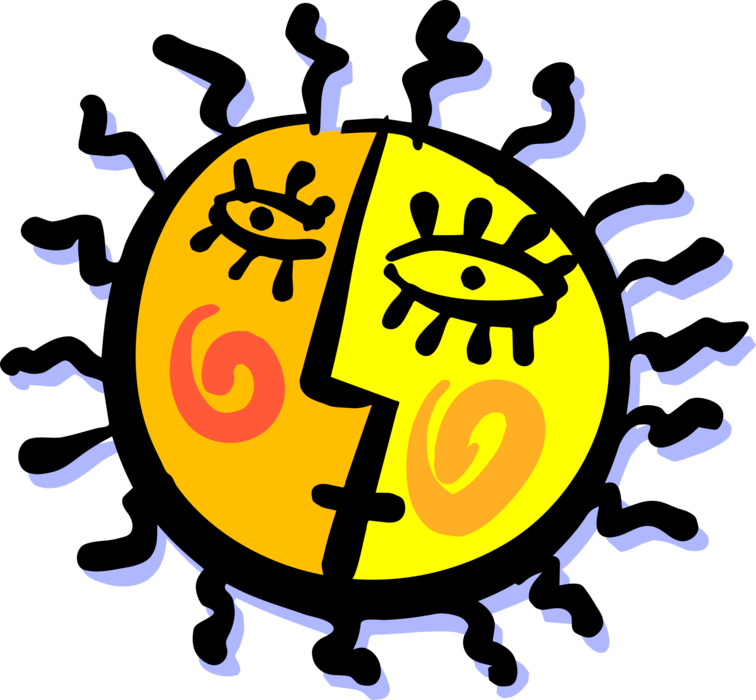 Vector Illustration Of The Personified Sun - Sun Transparent PNG - 756x700 - Free Download on - Sun Transparent PNG Free Download
