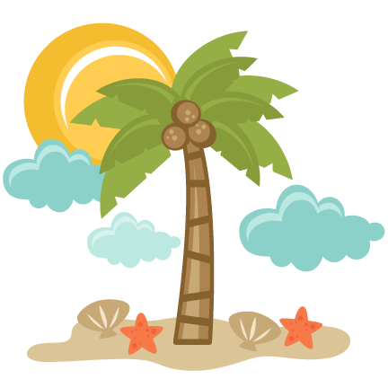 Beach Scene Svg Files For Scrapbooking Palm Tree Svg - Miss Kate Cuttables Beach - Free Transparent PNG Clipart Images Download. - Sun Transparent PNG Free Download