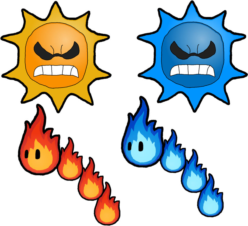 The Angry Suns And Fire Snakes By Leonidas23 - Paper Mario Fire Snake - Free Transparent PNG Clipart Images Download. - Sun Transparent PNG Free Download