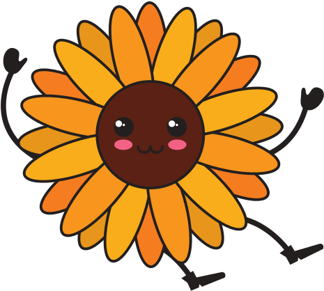 Cute Sunflower Kawaii Character - Phillip Martin Clipart Sun - Free Transparent PNG Clipart Images Download. - Sun Transparent PNG Free Download