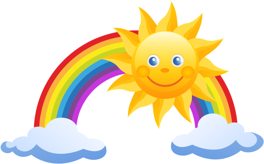 Dangerous Weather Cliparts 15, - Rainbow With Sun Png - Free Transparent PNG Clipart Images Download. - Sun Transparent PNG Free Download