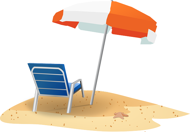 Bathing Beach Ocean Sun Sunny Travel Umbre - Beach Chair And Umbrella Clipart - Free Transparent PNG Clipart Images Download. - Sun Transparent PNG Free Download