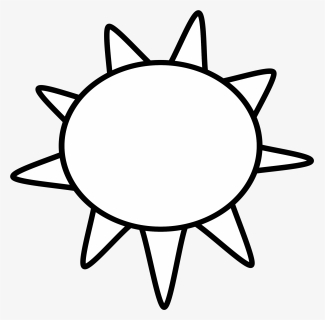 Sun Clipart Black And White Free, HD Png Download - Sun Transparent PNG Free Download