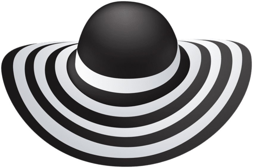 Free Png Download Striped Sun Hat Clipart Png Photo - Black-and-white Transparent PNG - 850x564 - Free Download on - Sun Transparent PNG Free Download