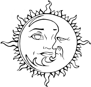 Png Indie Tumblr 4 » Png Image - Moon And Sun Tumblr Drawing Transparent PNG - 581x467 - Free Download on - Sun Transparent PNG Free Download