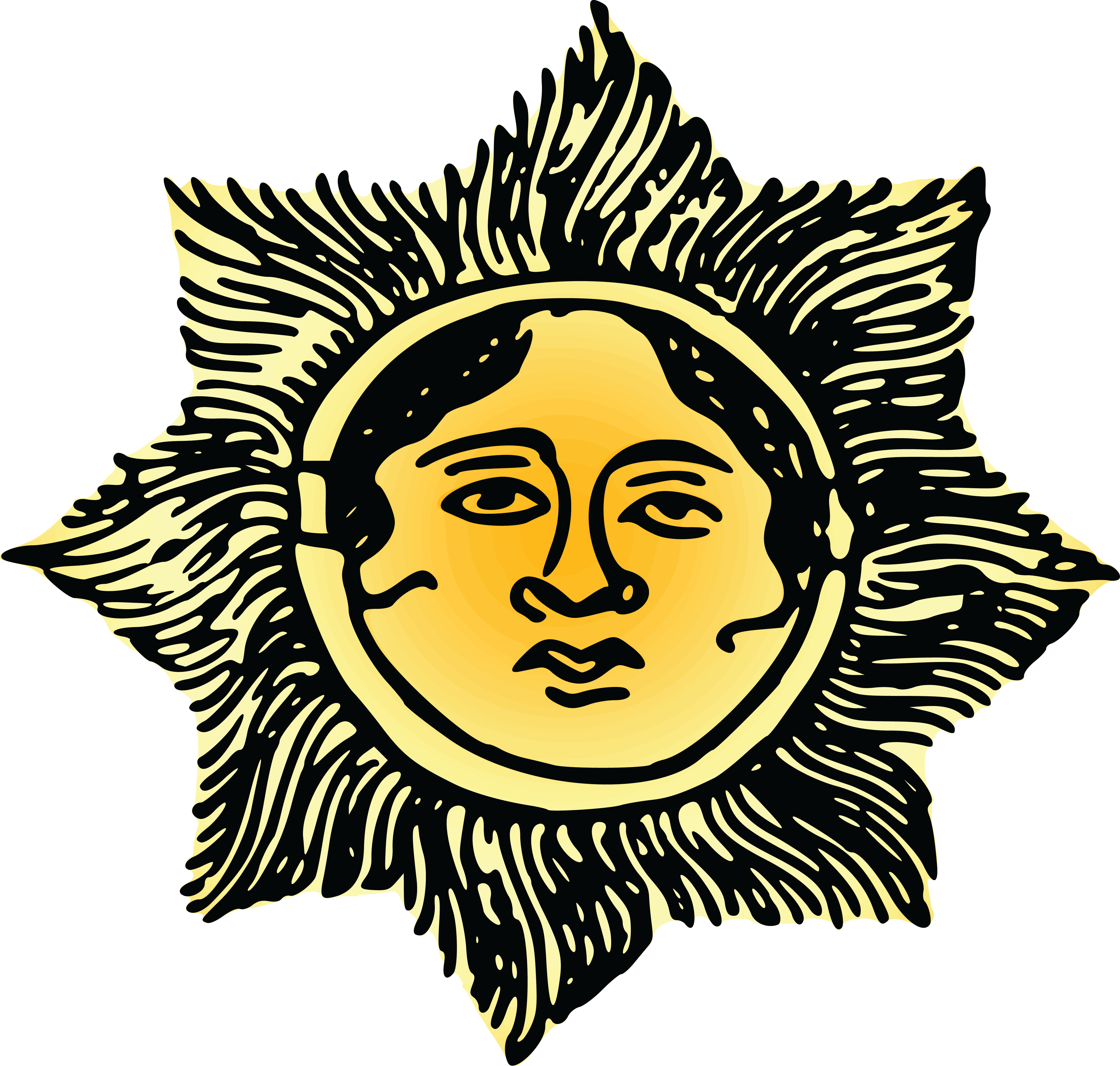 Free Clipart Of A Sun Face - Suns In Orange Mugs - Free Transparent PNG Clipart Images Download. - Sun Transparent PNG Free Download