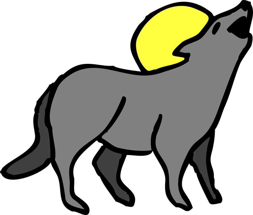 Moon, Sun, Cartoon, Animal, Coyote, Howling - Imagenes De Un Coyote Animado - Free Transparent PNG Clipart Images Download. - Sun Transparent PNG Free Download