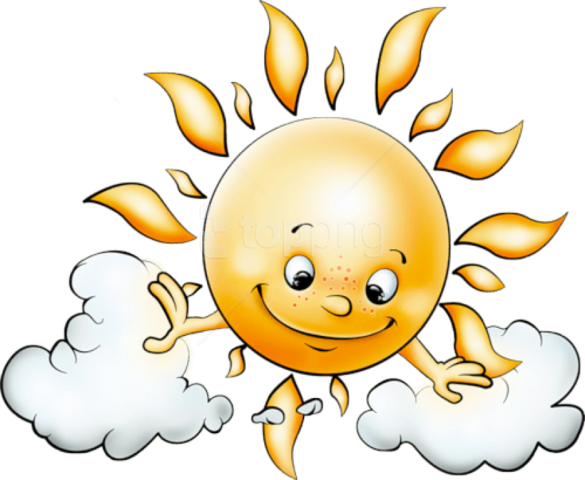 Sun With Clouds Free Png Picture Clipart - Good Morning Sun Png Transparent PNG - 500x410 - Free Download on - Sun Transparent PNG Free Download