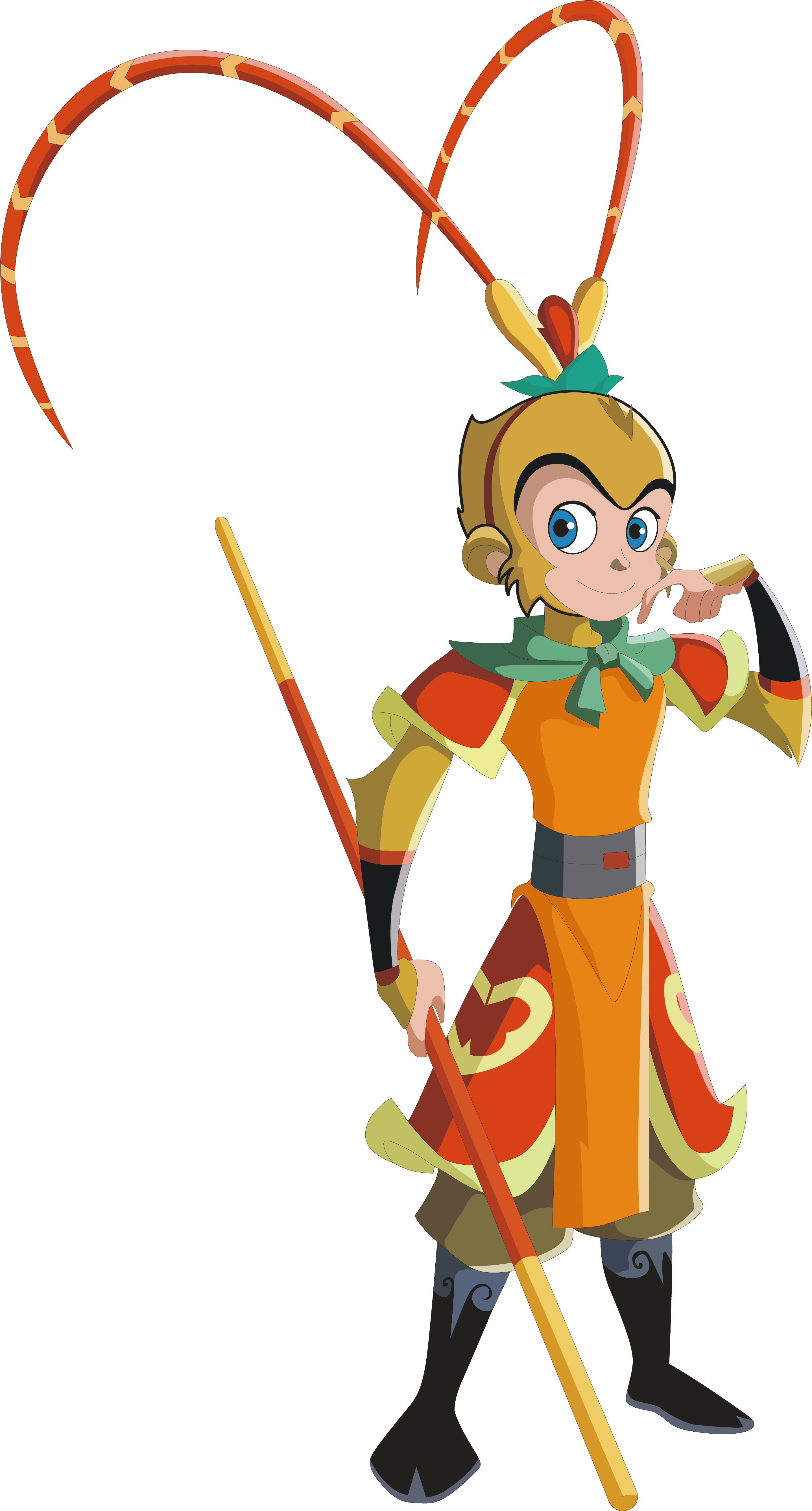 Sun Wukong Goku Journey To The West Xuanzang Cartoon - Monkey King Sun Wukong Cartoon Transparent PNG - 2876x5349 - Free Download on - Sun Transparent PNG Free Download